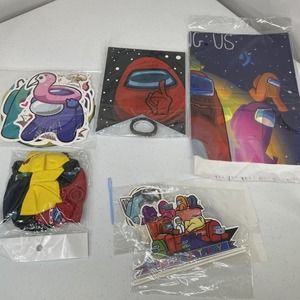 Among Us Party Bundle Banner Cake Cupcake Toppers Balloons Decorations & More